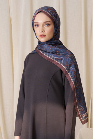 Historical Victorian Desen Şal - Petrol