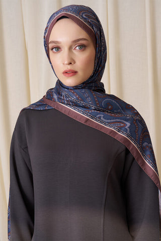 Historical Victorian Desen Şal - Petrol