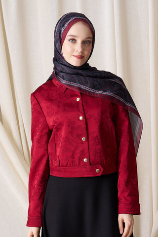 Historical Victorian Desen Şal -Vişne