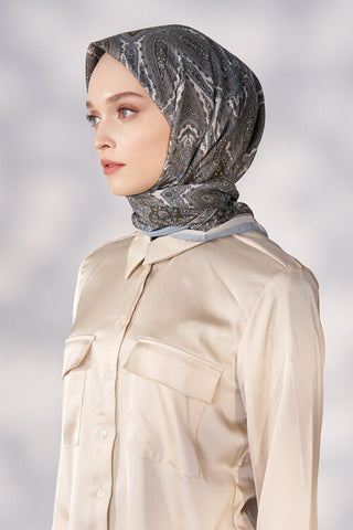 Daisy Linda Desen Eşarp - Mavi