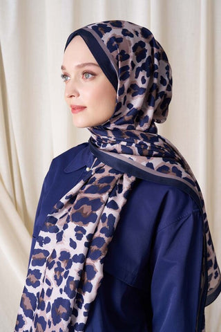 Ahsen Alemdar Historical Leopar Desen Şal -Laciver