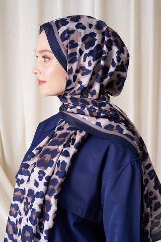 Ahsen Alemdar Historical Leopar Desen Şal -Laciver