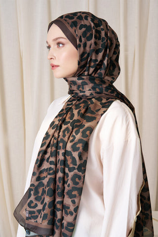 Historical Leopar Desen Şal - Mocha