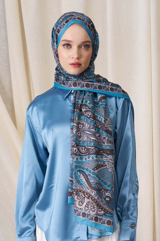 Historical Florentis Desen Şal - Mavi