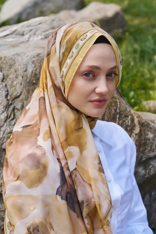 Prestige Helia Desen Şal - Sarı