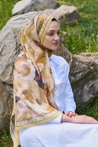 Prestige Helia Desen Şal - Sarı
