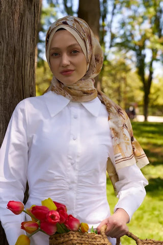 Prestige Leona Desen Şal - Sarı