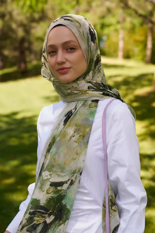 Prestige Leona Desen Şal - Yeşil