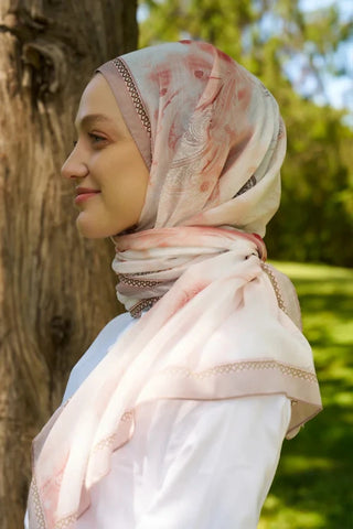 Prestige Vintage Desen Şal - Nude