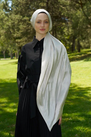 Elegance Silva Desen Jakar Şal - İnci