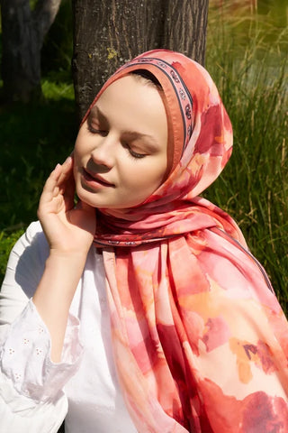 Prestige Helia Desen Şal - Turuncu