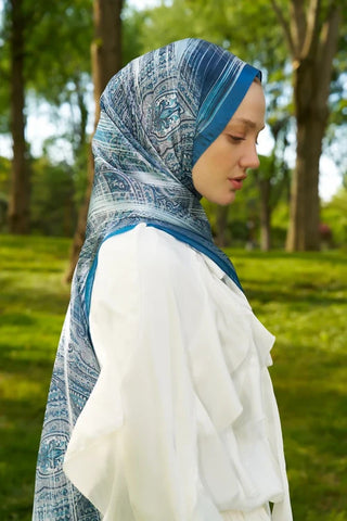 Crystal Hola Desen Şal - Mavi