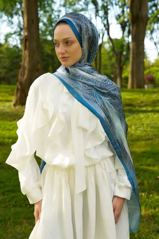 Crystal Hola Desen Şal - Mavi