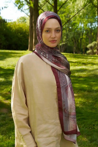 Crystal Hola Desen Şal - Bordo