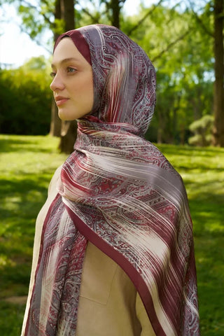 Crystal Hola Desen Şal - Bordo