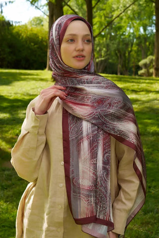 Crystal Hola Desen Şal - Bordo