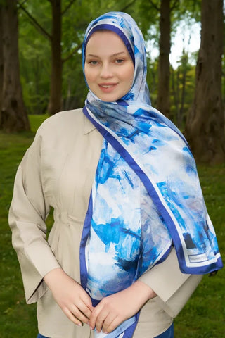 Crystal Flower Desen Şal - Saks