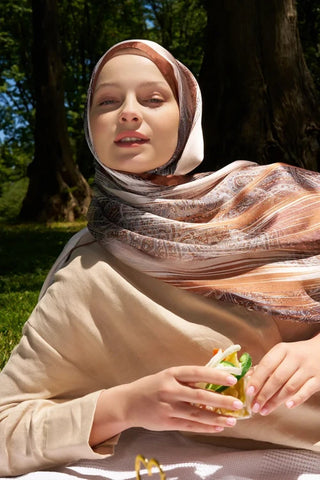 Crystal Hola Desen Şal - Camel