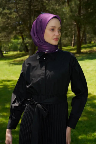 Rustic Batik Desen Eşarp - Mor