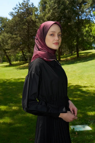 Rustic Batik Desen Eşarp - Bordo