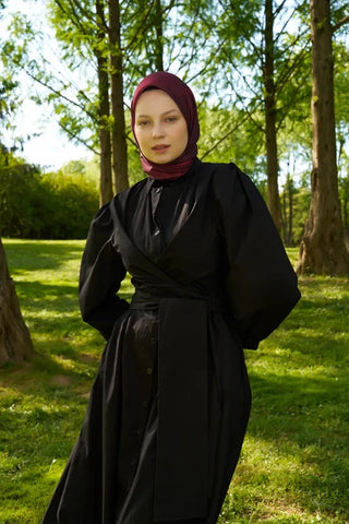 Rustic Batik Desen Eşarp - Kırmızı