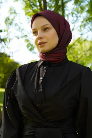 Rustic Batik Desen Eşarp - Kırmızı