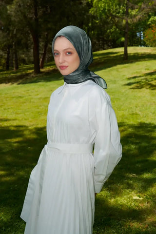 Rustic Batik Desen Eşarp - Yeşil