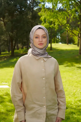 Rustic Batik Desen Eşarp - Bej