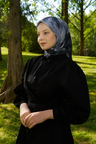 Rustic Rosie Desen Eşarp - Siyah