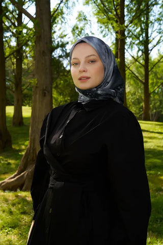 Rustic Rosie Desen Eşarp - Siyah