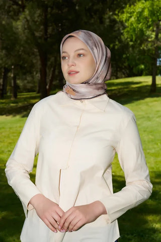 Rustic Rosie Desen Eşarp - Kahverengi