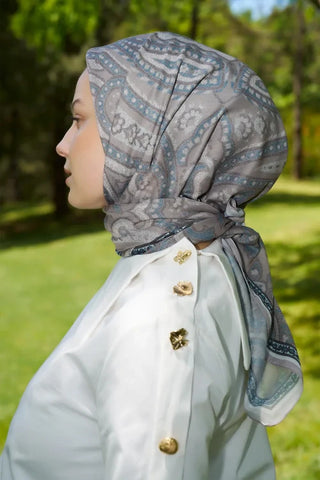 Rustic Mistral Desen Eşarp - Vizon