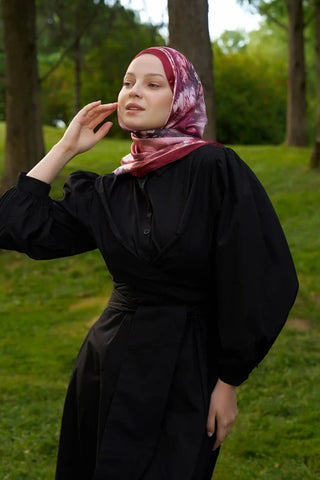 Crystal Perla Desen Şal - Kırmızı