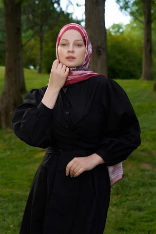 Crystal Perla Desen Şal - Kırmızı