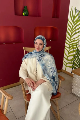 Prestige Leona Desen Şal - Mavi