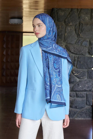 Beyza HURİ Fransız İpeği Saray Desen Şal - Laciver