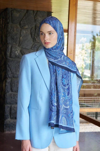 Beyza HURİ Fransız İpeği Saray Desen Şal - Laciver