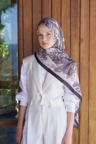 Endless Alive Desen Şal - Siyah