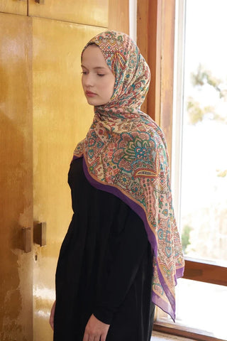 Passionate Marissa Desen Şal - Mor