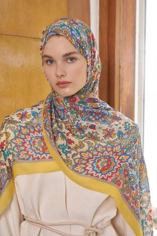 Passionate Marissa Desen Şal - Sarı