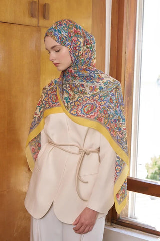 Passionate Marissa Desen Şal - Sarı