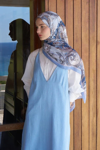 Endless Alive Desen Şal - İndigo