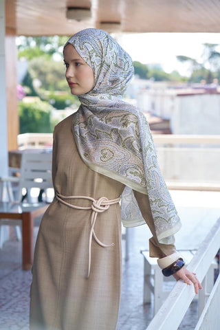 Kübra KOÇ Endless Brise Desen Şal - Sarı