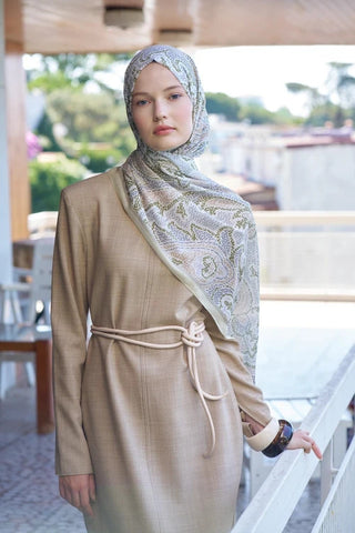 Kübra KOÇ Endless Brise Desen Şal - Sarı