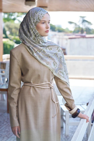 Kübra KOÇ Endless Brise Desen Şal - Sarı