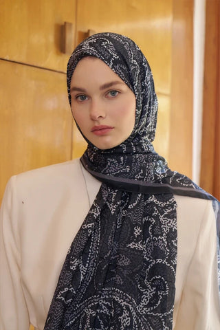 Endless Brise Desen Şal - Siyah