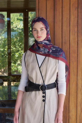 Passionate Lush Desen Şal - Bordo