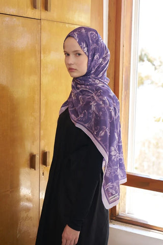 Endless Golden Desen Şal - Mor