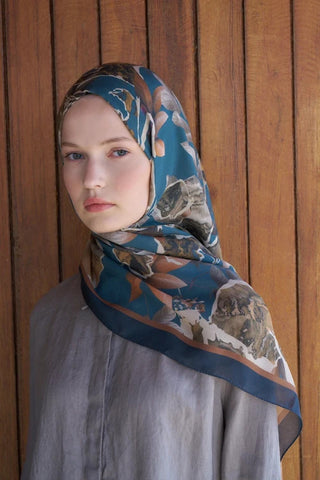 Passionate Lush Desen Şal - Petrol