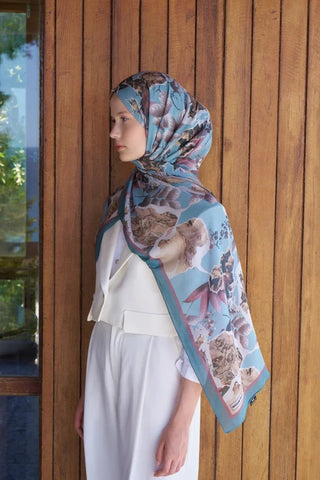 Passionate Lush Desen Şal - Turkuaz
